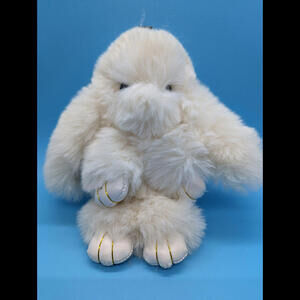 Kopenhagen Fur Designer White Bunny Rabbit Plush Purse Accessory